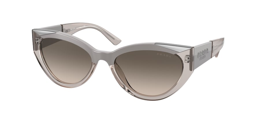 Prada PR03WSF Cat Eye Sunglasses  04M3D0-MINK/OPAL SAND 57-18-140 - Color Map light brown