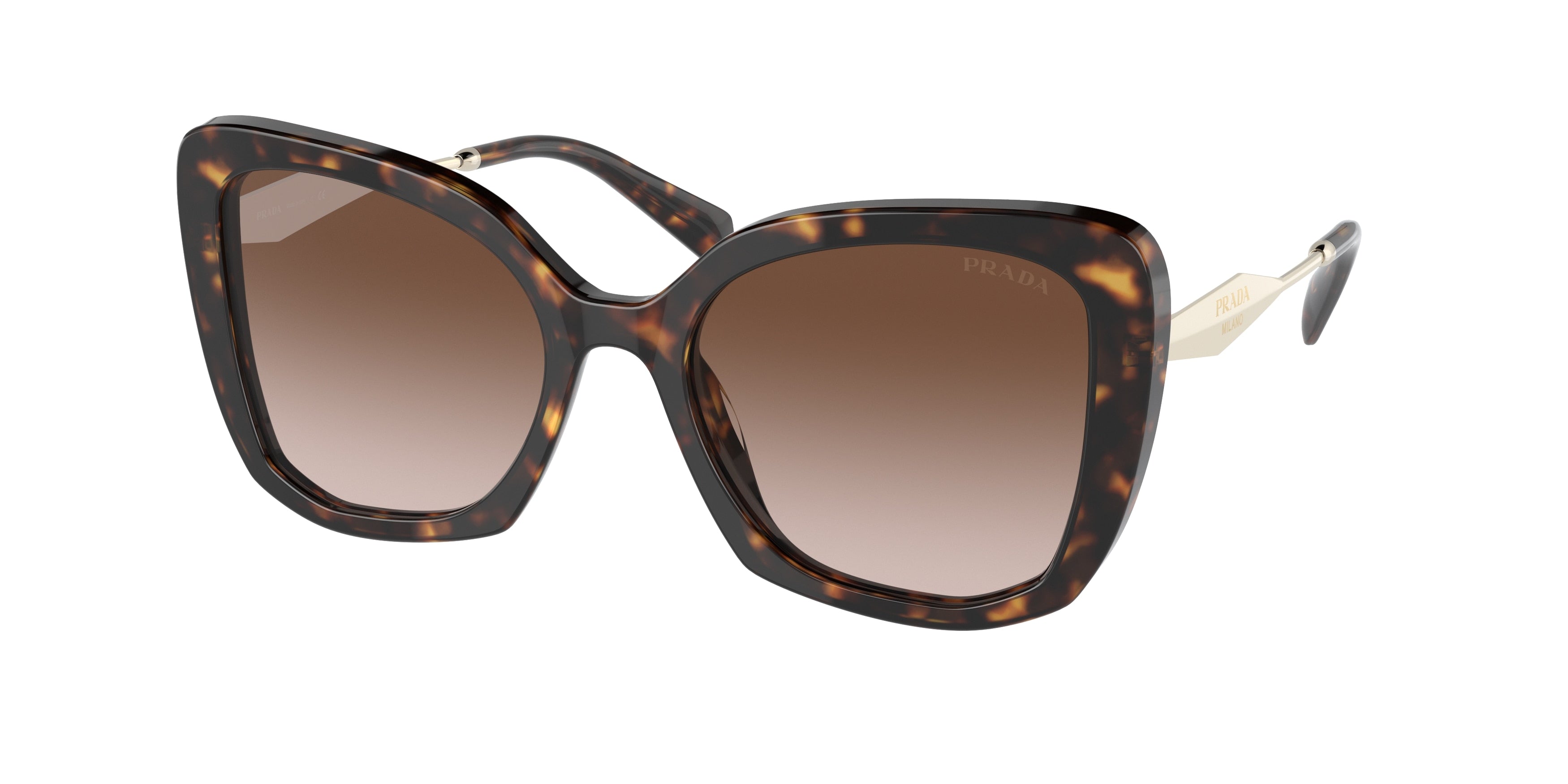 Prada PR03YS Butterfly Sunglasses  2AU6S1-Tortoise 53-140-19 - Color Map Tortoise