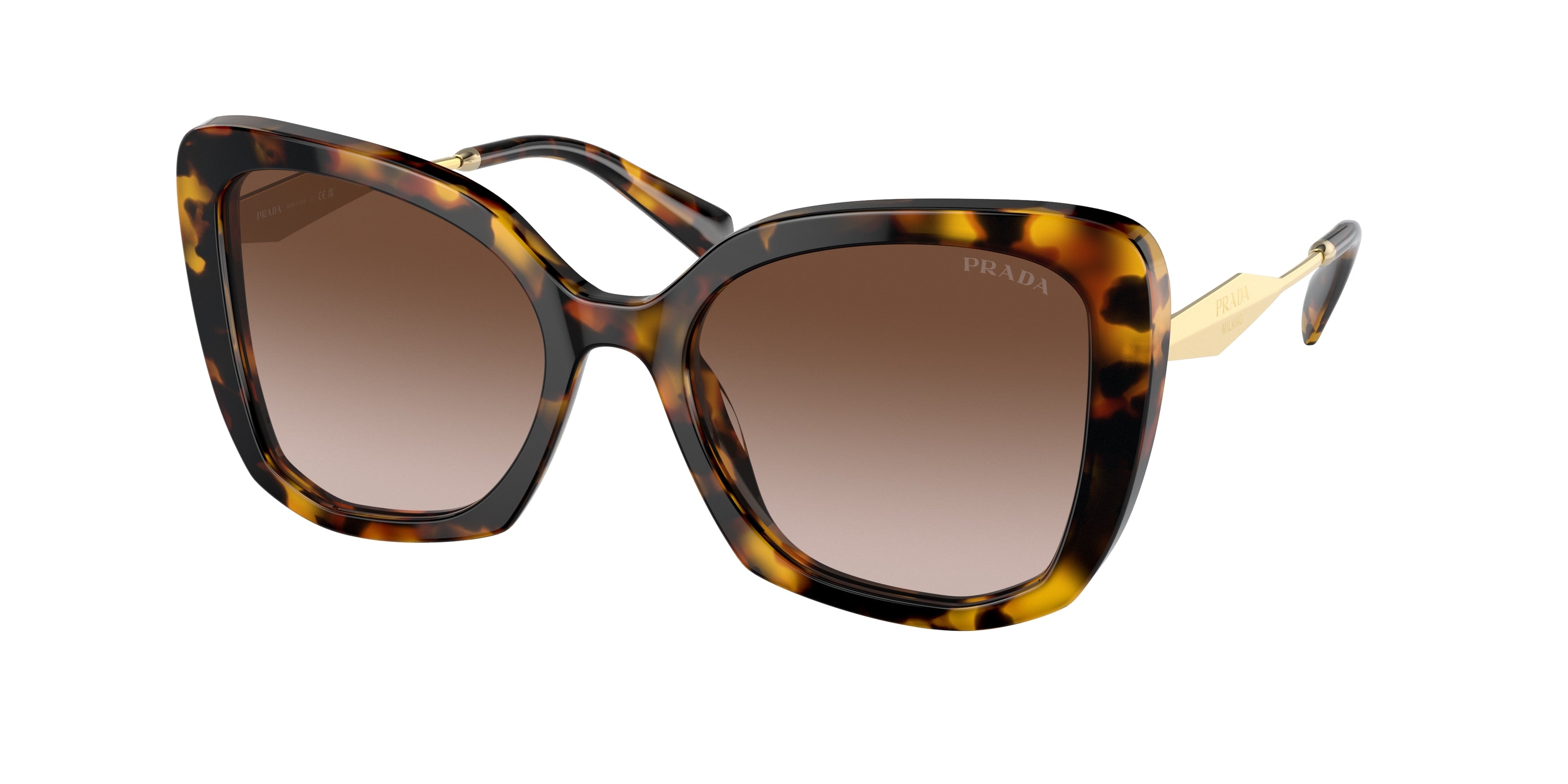 Prada PR03YS Butterfly Sunglasses  VAU6S1-Honey Tortoise 53-140-19 - Color Map Tortoise