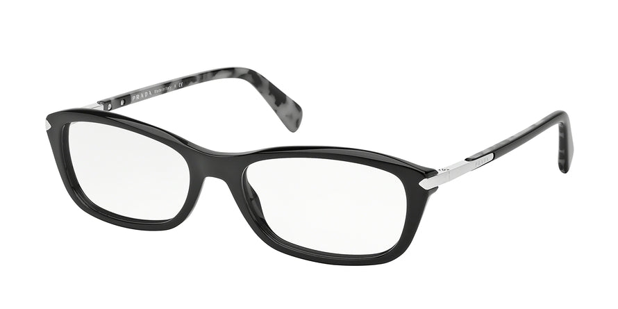 Prada PR04PV Cat Eye Eyeglasses  1AB1O1-BLACK 54-17-135 - Color Map black