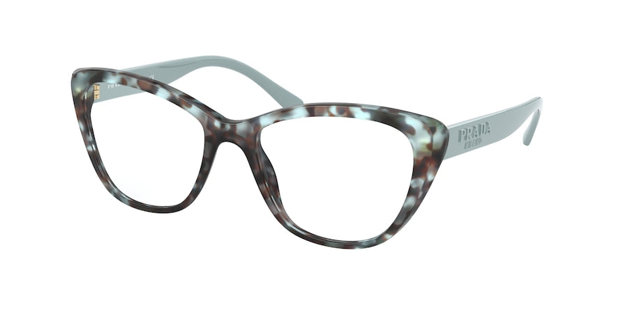Prada PR04WVF Butterfly Eyeglasses  05H1O1-SPOTTED BLUE 54-17-140 - Color Map multi