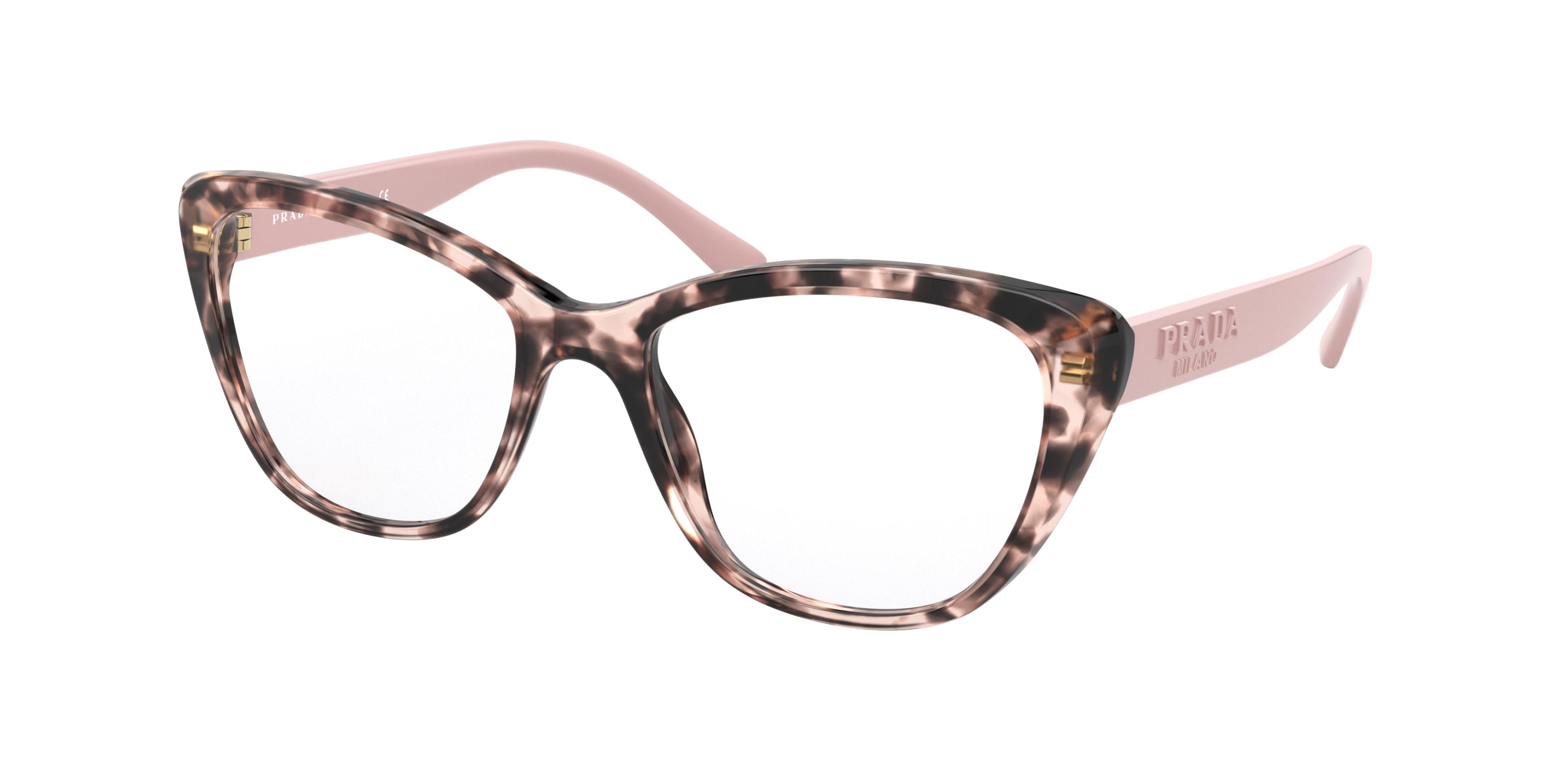 Prada PR04WV Butterfly Eyeglasses  ROJ1O1-Pink Havana 54-140-18 - Color Map Pink