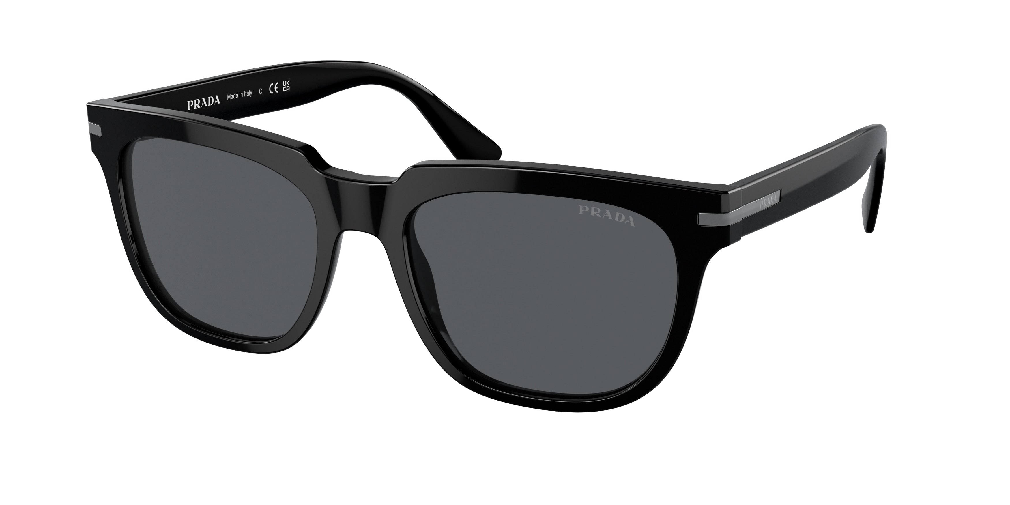Prada PR04YS Pillow Sunglasses  1AB07T-Black 56-150-19 - Color Map Black