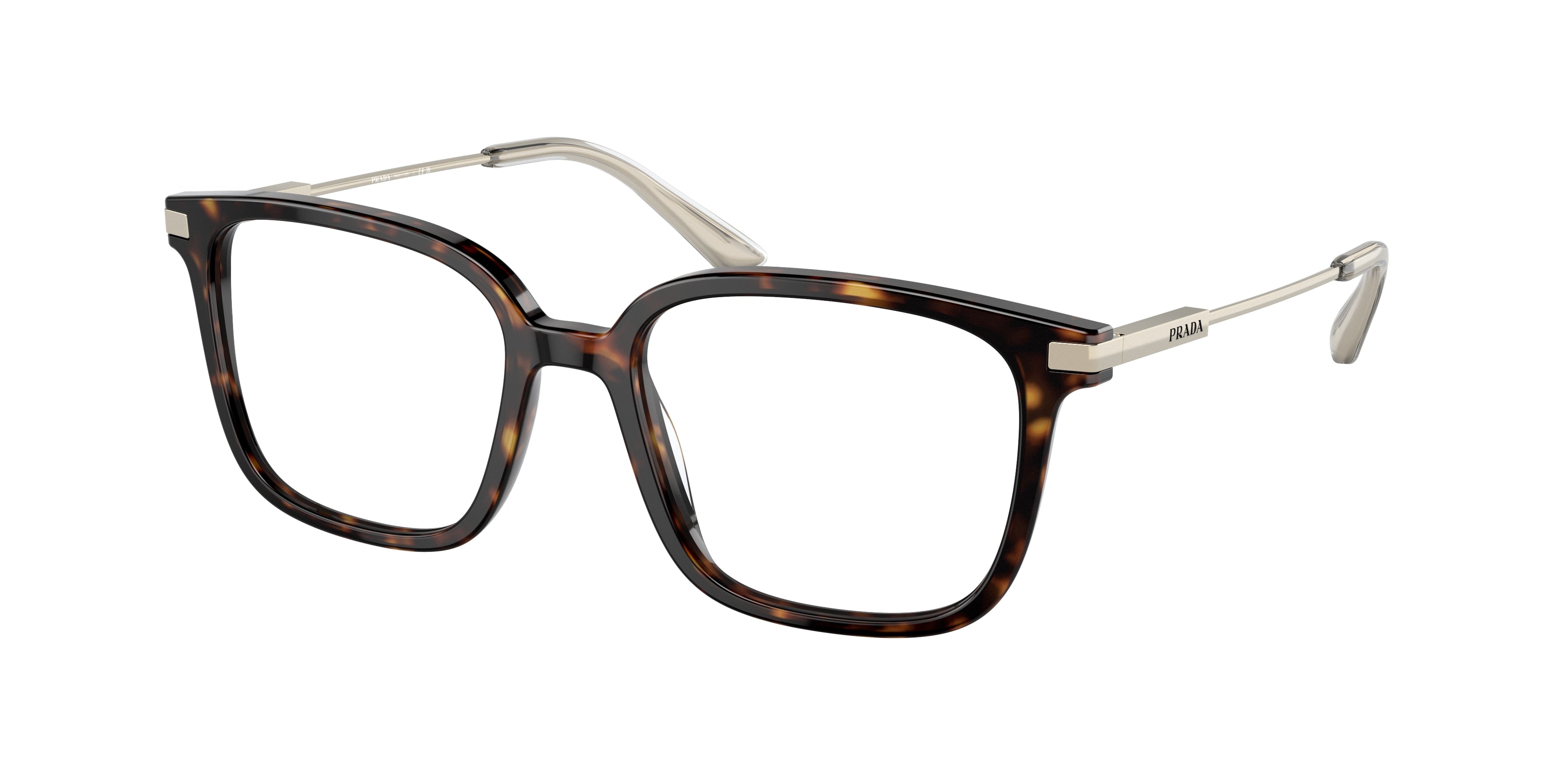 Prada PR04ZVF Pillow Eyeglasses  2AU1O1-Tortoise 54-145-16 - Color Map Tortoise