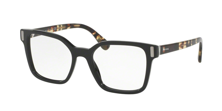 Prada PR05TV Square Eyeglasses  1AB1O1-BLACK 50-18-135 - Color Map black