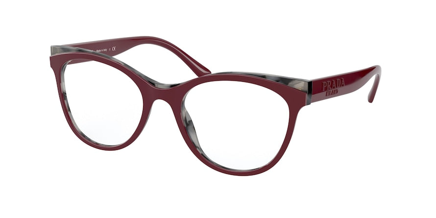 Prada PR05WVF Butterfly Eyeglasses  07H1O1-BORDEAUX/GREY 53-19-140 - Color Map grey