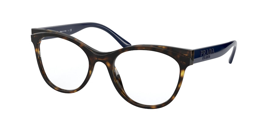 Prada PR05WVF Butterfly Eyeglasses  2AU1O1-HAVANA 53-19-140 - Color Map havana