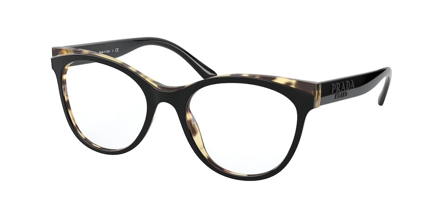 Prada PR05WVF Butterfly Eyeglasses  3891O1-BLACK/HAVANA 53-19-140 - Color Map black