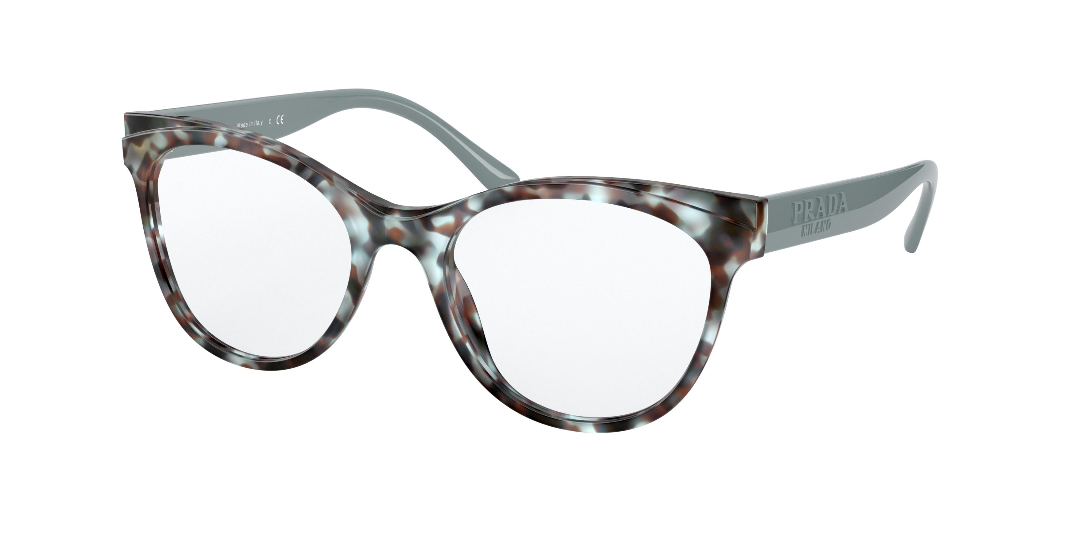 Prada PR05WV Butterfly Eyeglasses  05H1O1-Blue/Brown 53-140-19 - Color Map Blue