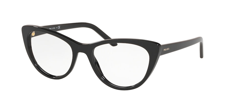 Prada MILLENNIALS PR05XV Cat Eye Eyeglasses  1AB1O1-BLACK 53-18-140 - Color Map black