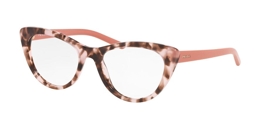 Prada MILLENNIALS PR05XV Cat Eye Eyeglasses  ROJ1O1-SPOTTED PINK 53-18-140 - Color Map pink