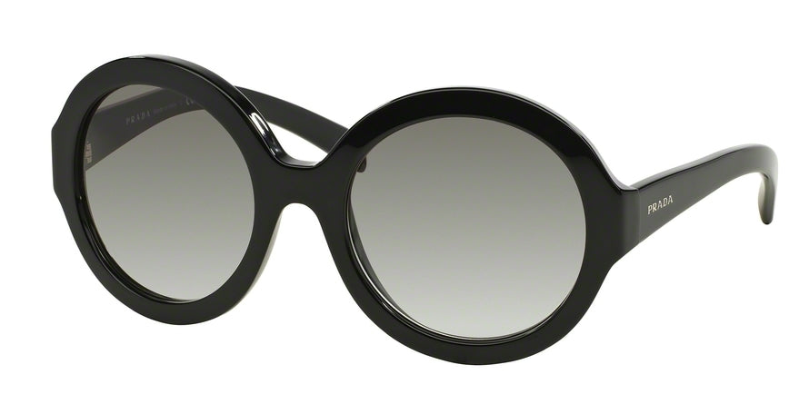 Prada PR06RS Round Sunglasses  1AB0A7-BLACK 56-21-140 - Color Map black