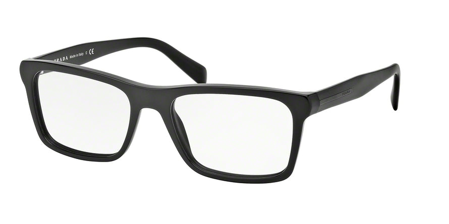 Prada PR06RV Square Eyeglasses  1BO1O1-MATTE BLACK 55-18-145 - Color Map black
