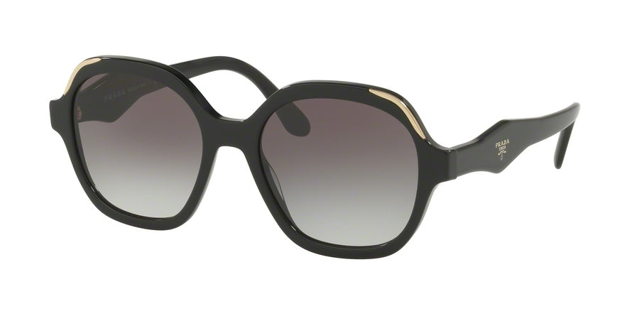 Prada HERITAGE PR06USF Square Sunglasses  1AB0A7-BLACK 54-18-140 - Color Map black