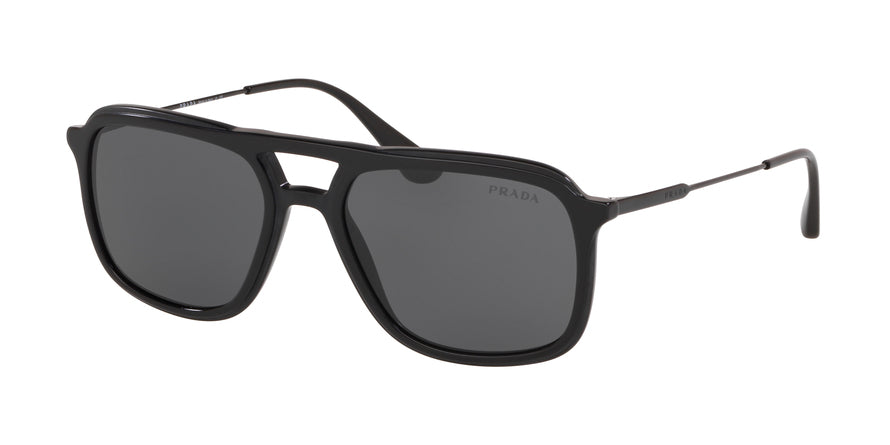 Prada CONCEPTUAL PR06VSF Pillow Sunglasses  1AB1A1-BLACK 57-18-145 - Color Map black
