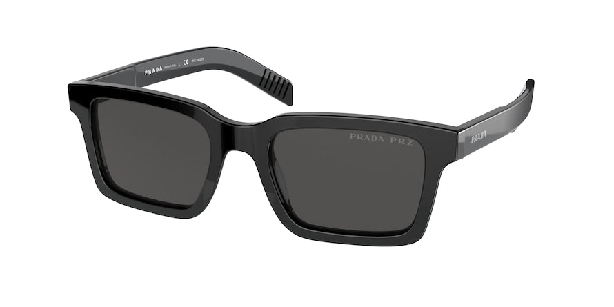 Prada PR06WS Rectangle Sunglasses  1AB08G-BLACK 52-20-145 - Color Map black