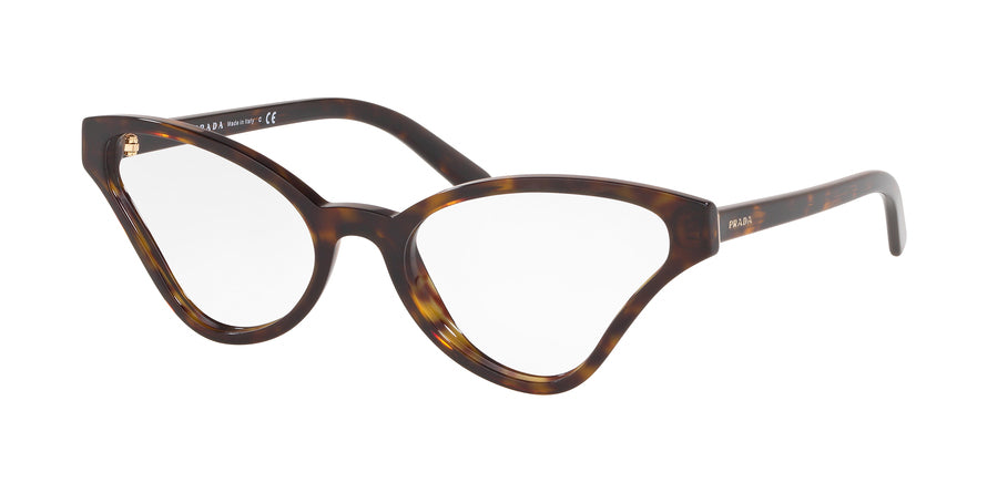 Prada CATWALK PR06XVF Butterfly Eyeglasses  2AU1O1-HAVANA 56-19-140 - Color Map havana