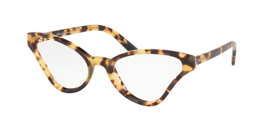 Prada CATWALK PR06XVF Butterfly Eyeglasses  7S01O1-MEDIUM HAVANA 56-19-140 - Color Map havana