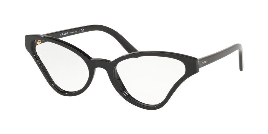 Prada CATWALK PR06XV Butterfly Eyeglasses  1AB1O1-BLACK 56-19-140 - Color Map black