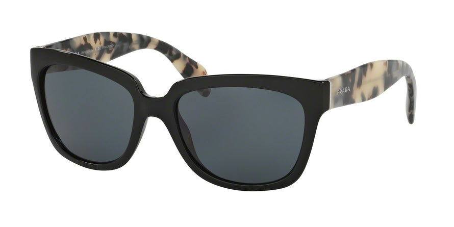 Prada PR07PS Square Sunglasses  1AB5Z1-BLACK 56-18-140 - Color Map black