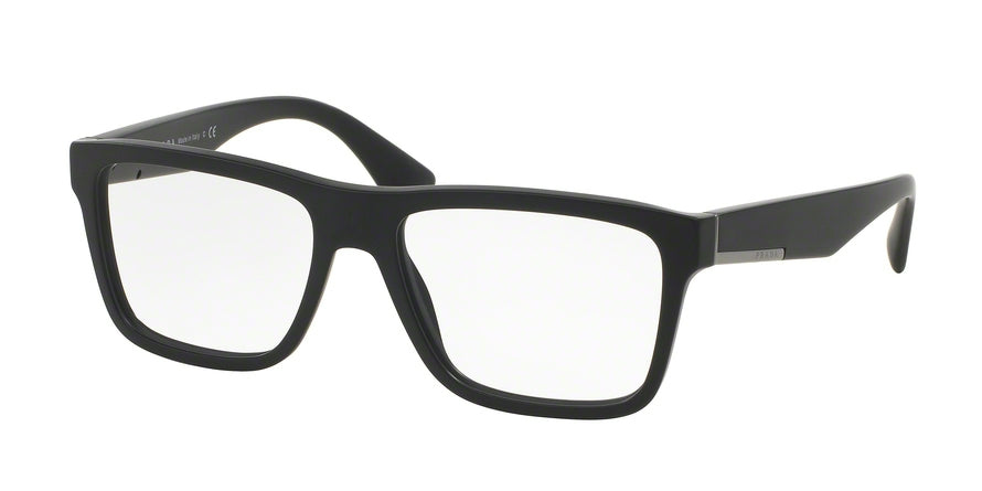Prada PR07SV Rectangle Eyeglasses  1BO1O1-MATTE BLACK 54-17-145 - Color Map black