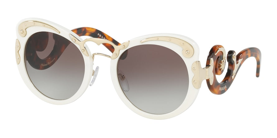 Prada PR07TS Round Sunglasses  VAG0A7-IVORY 54-22-140 - Color Map ivory