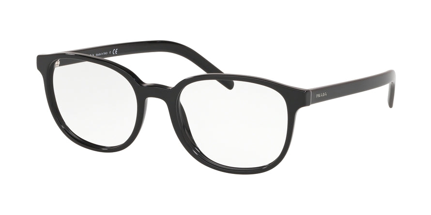 Prada CONCEPTUAL PR07XV Square Eyeglasses  1AB1O1-BLACK 54-19-145 - Color Map black