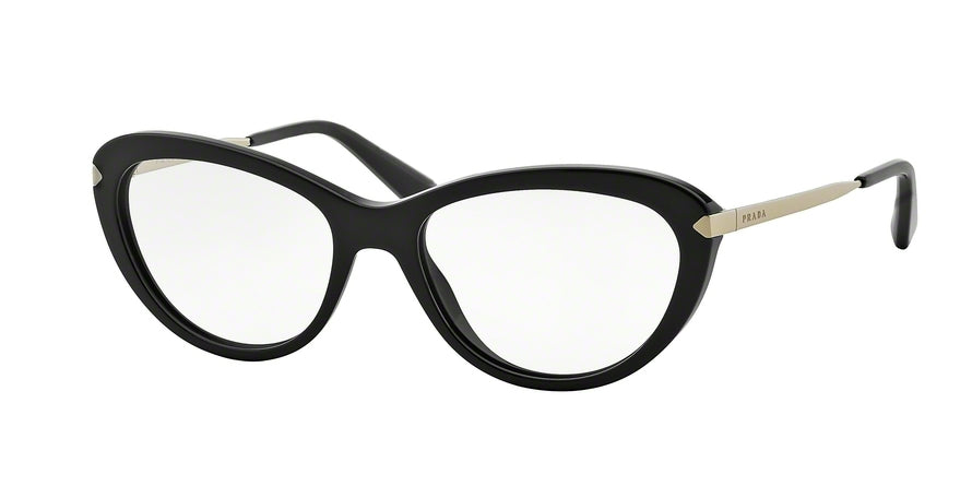 Prada PR08RV Cat Eye Eyeglasses  1AB1O1-BLACK 54-17-140 - Color Map black