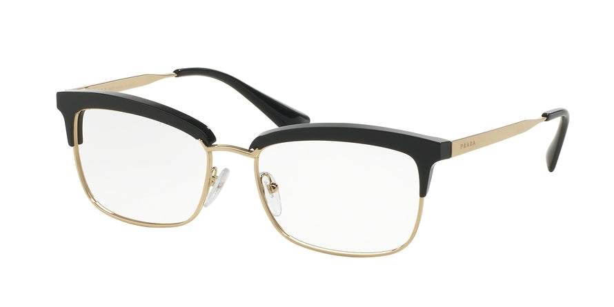 Prada CINEMA' PR08SV Rectangle Eyeglasses  1AB1O1-BLACK 55-17-140 - Color Map black