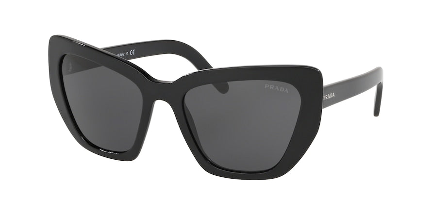 Prada CATWALK PR08VS Cat Eye Sunglasses  1AB5S0-BLACK/ 55-19-140 - Color Map black