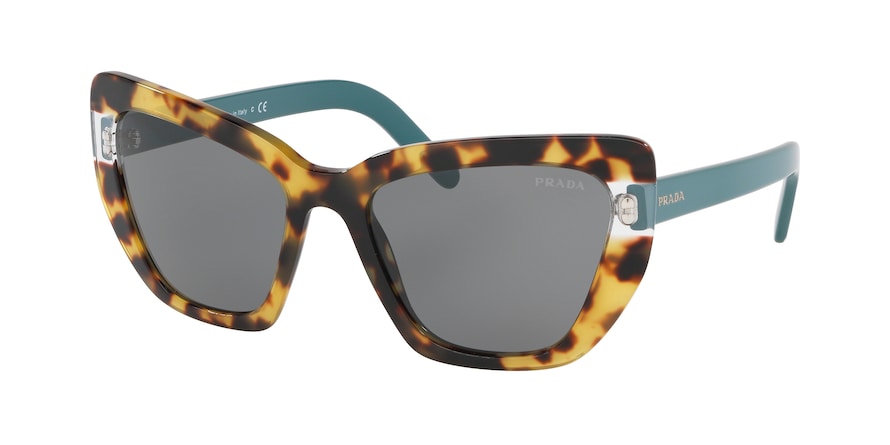 Prada CATWALK PR08VS Cat Eye Sunglasses  4726Q0-MEDIUM HAVANA/TRANSPARENT 55-19-140 - Color Map havana