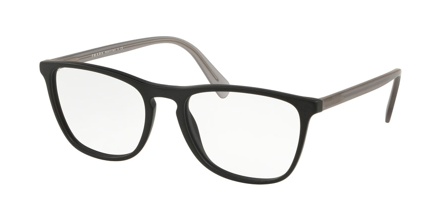 Prada CONCEPTUAL PR08VV Square Eyeglasses  1BO1O1-MATTE BLACK 55-19-145 - Color Map black
