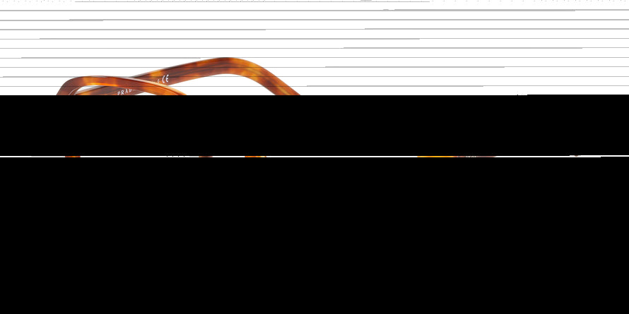 Prada CONCEPTUAL PR08XV Square Eyeglasses  4BW1O1-LIGHT HAVANA 54-19-145 - Color Map havana