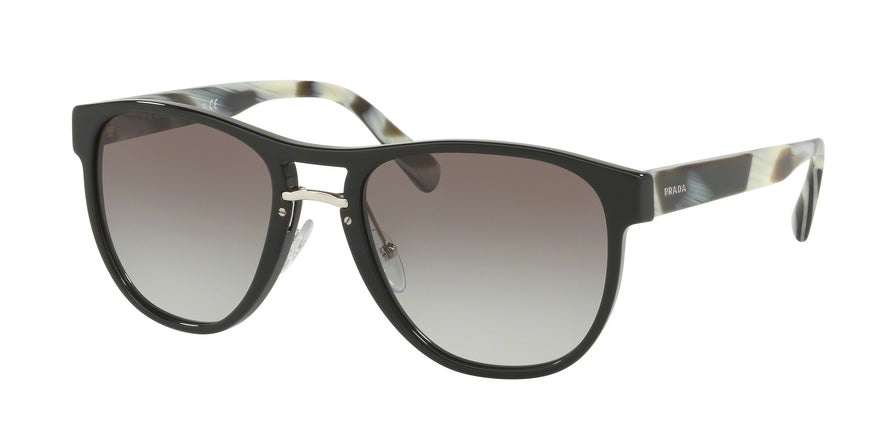 Prada CONCEPTUAL PR09US Pilot Sunglasses  1AB0A7-BLACK 55-20-145 - Color Map black