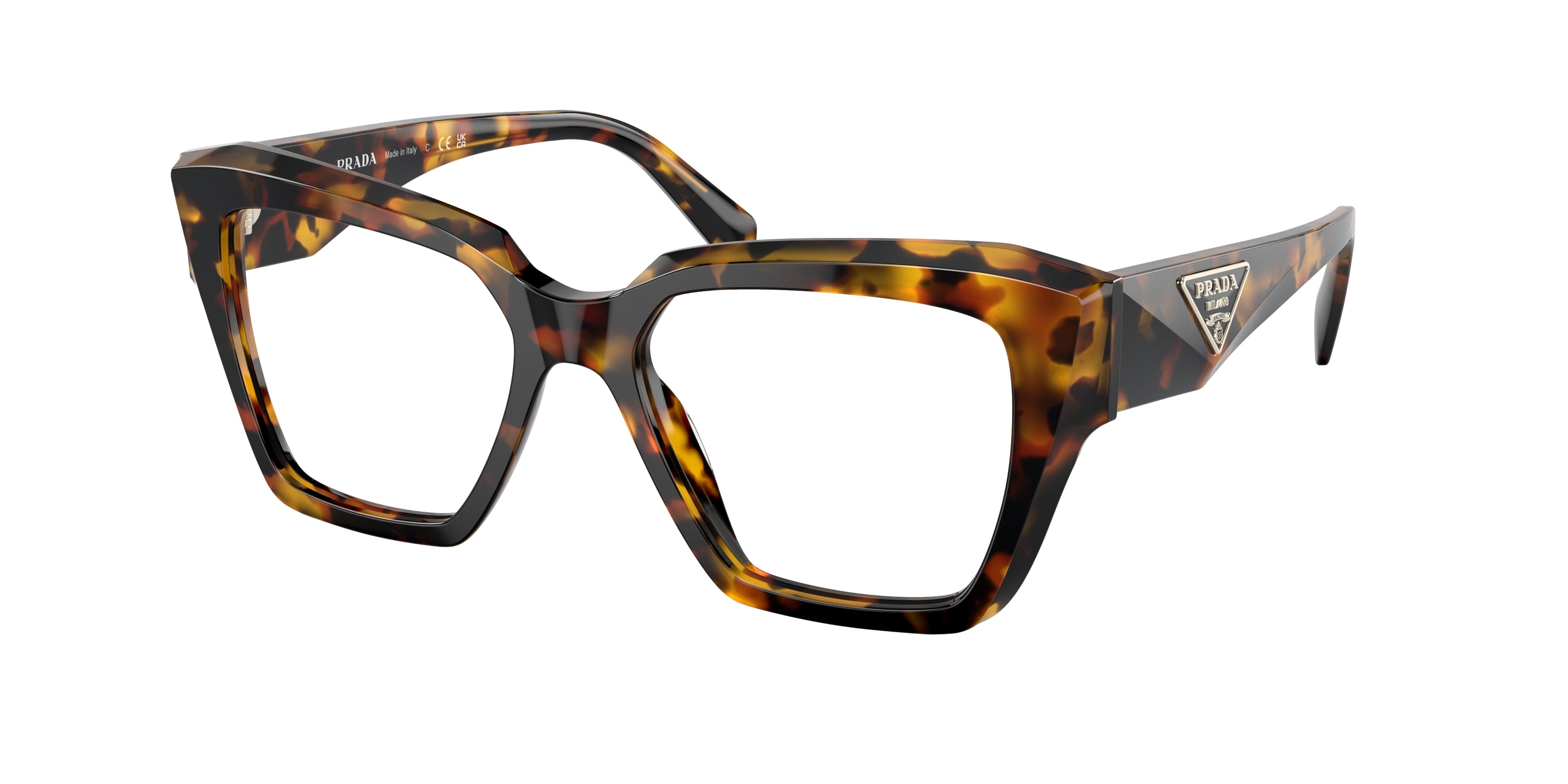 Prada PR09ZVF Square Eyeglasses  VAU1O1-Honey Tortoise 52-140-16 - Color Map Tortoise