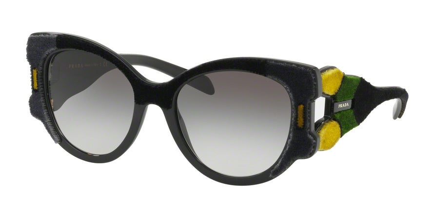 Prada PR10US Phantos Sunglasses  32V0A7-BLACK/GREEN/YELLOW 54-19-140 - Color Map black