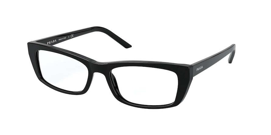 Prada PR10XVF Rectangle Eyeglasses  1AB1O1-BLACK 54-17-140 - Color Map black