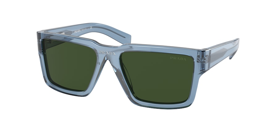 Prada PR10YSF Rectangle Sunglasses  01X1I0-ASTRAL CRYSTAL 56-15-140 - Color Map light blue
