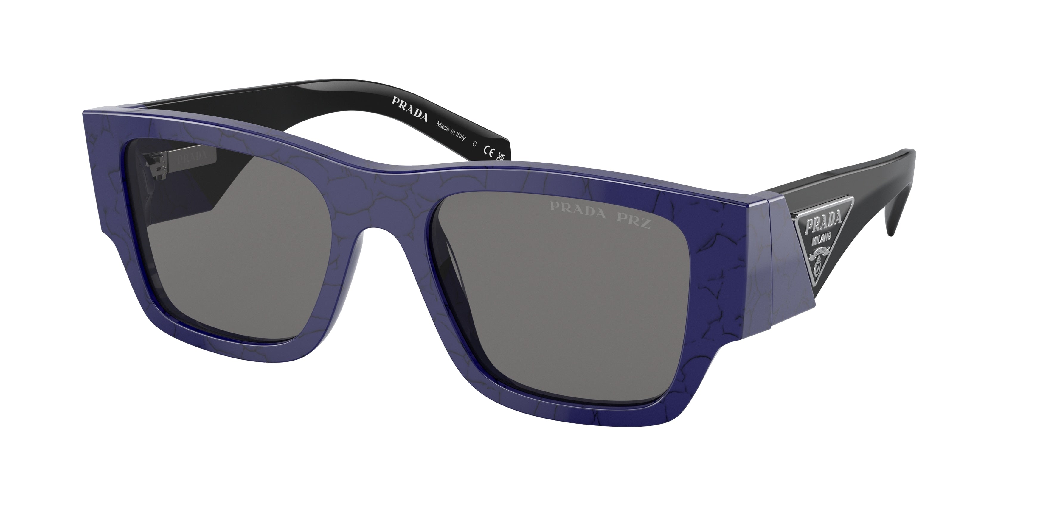 Prada PR10ZSF Pillow Sunglasses  18D5Z1-Baltic Marble 55-140-19 - Color Map Blue