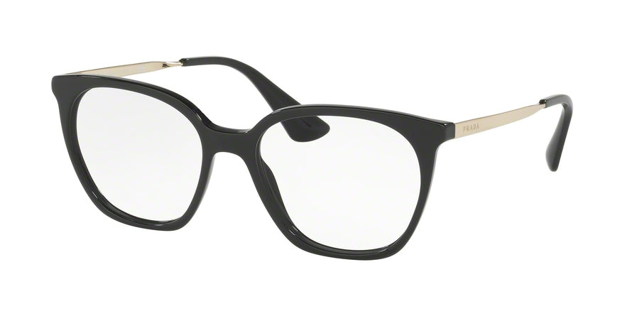Prada CATWALK PR11TV Pillow Eyeglasses  1AB1O1-BLACK 53-17-140 - Color Map black