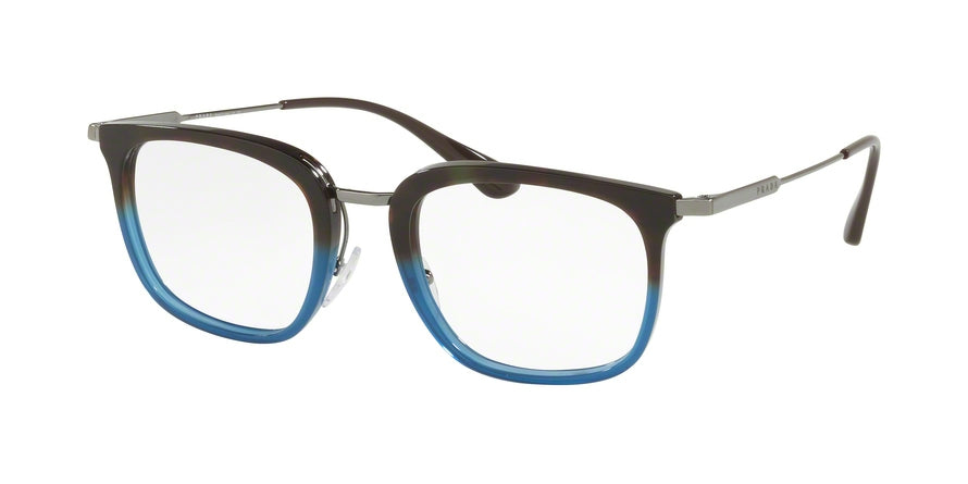 Prada PR11UV Square Eyeglasses  K3O1O1-HAVANA GRADIENT BLUE 51-21-150 - Color Map blue
