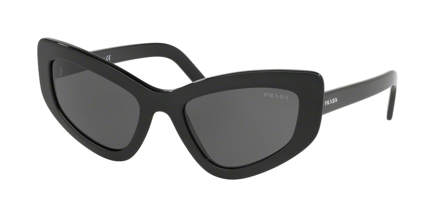 Prada CATWALK PR11VSF Cat Eye Sunglasses  1AB5S0-BLACK/ 55-23-140 - Color Map black
