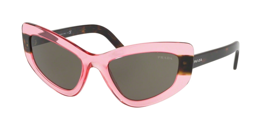Prada CATWALK PR11VSF Cat Eye Sunglasses  4735S2-PINK/HAVANA 55-23-140 - Color Map pink