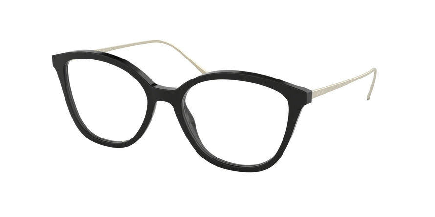Prada CONCEPTUAL PR11VVF Square Eyeglasses  1AB1O1-BLACK 53-16-140 - Color Map black