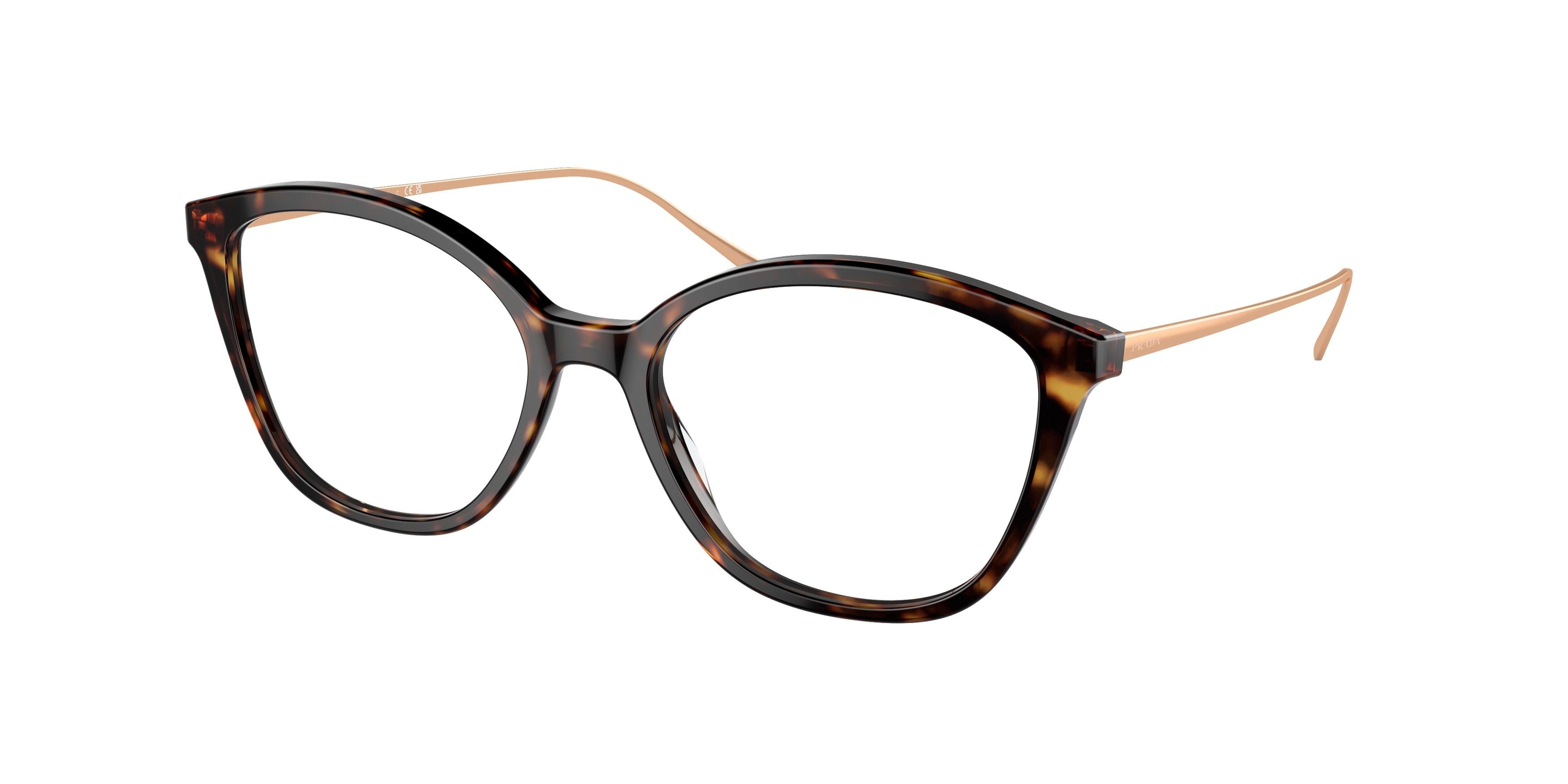 Prada CONCEPTUAL PR11VV Square Eyeglasses  2AU1O1-Havana 53-140-17 - Color Map Tortoise