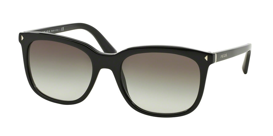Prada PR12RS Rectangle Sunglasses  1AB0A7-BLACK 56-19-140 - Color Map black