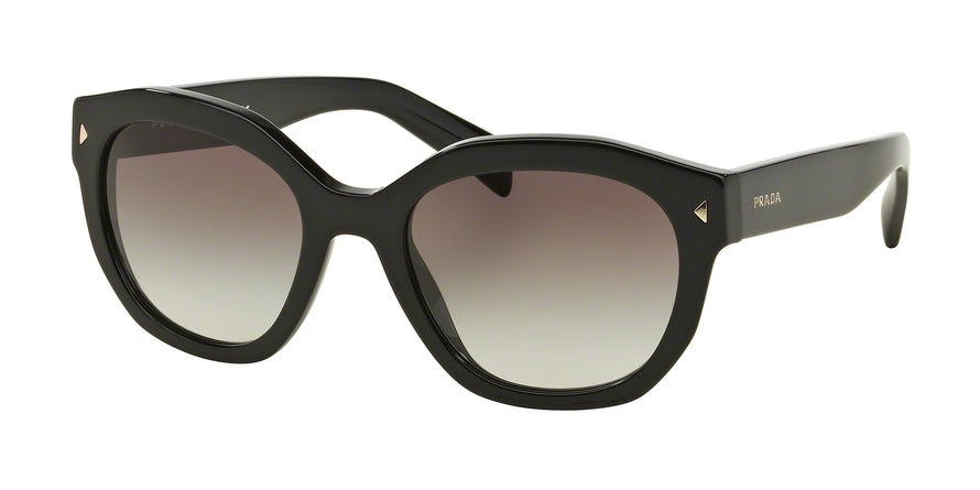 Prada PR12SSF Irregular Sunglasses  1AB0A7-BLACK 53-20-140 - Color Map black