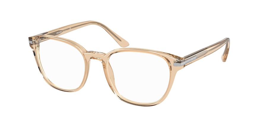 Prada PR12WVF Pillow Eyeglasses  01N1O1-AMBER CRYSTAL 51-18-145 - Color Map light brown