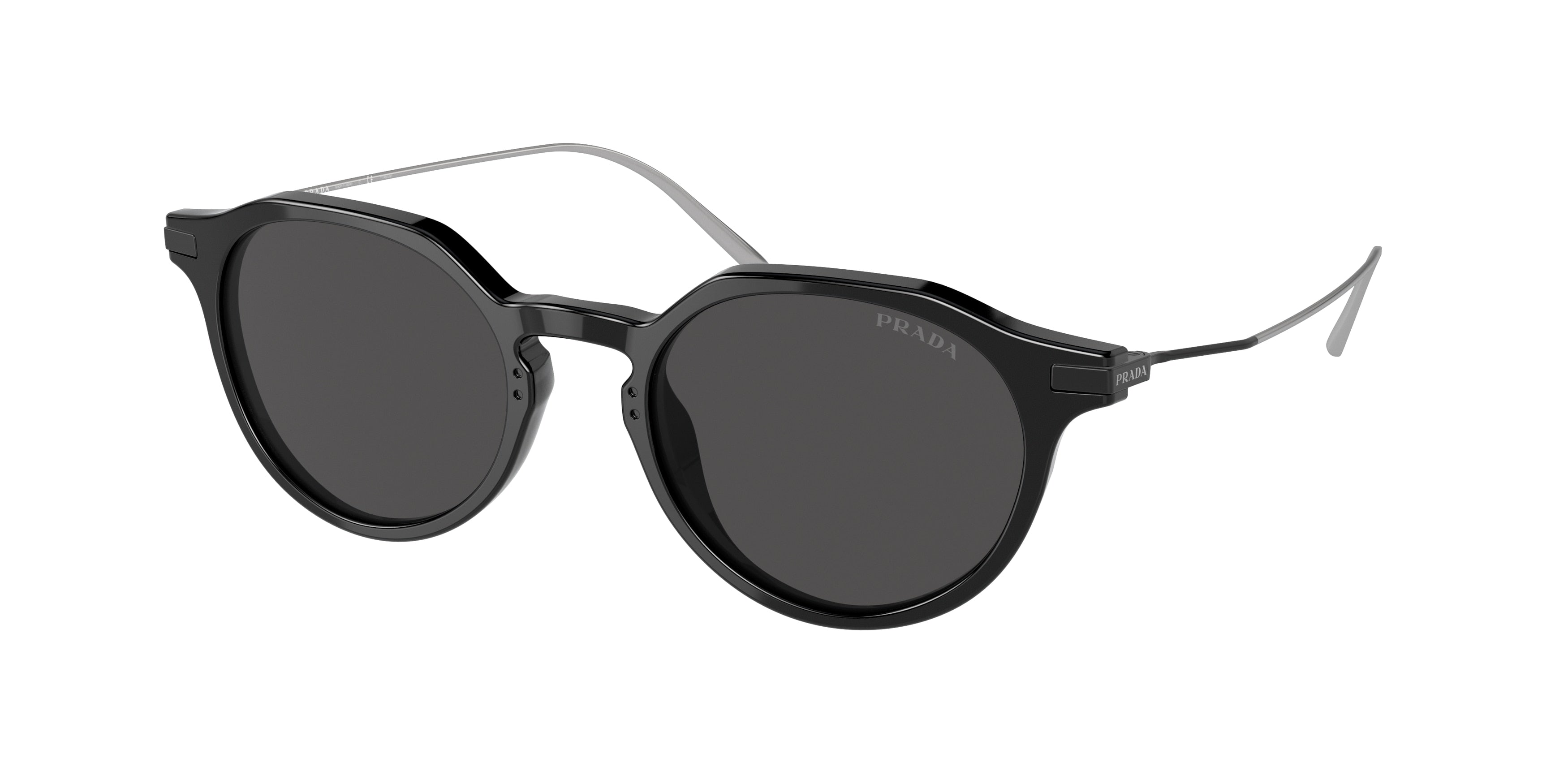 Prada PR12YS Phantos Sunglasses  1AB5S0-Black 51-145-20 - Color Map Black