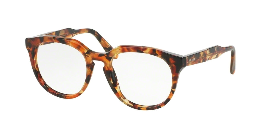 Prada JOURNAL PR13SV Phantos Eyeglasses  UBM1O1-BROWN/ORANGE HAVANA 50-18-140 - Color Map brown
